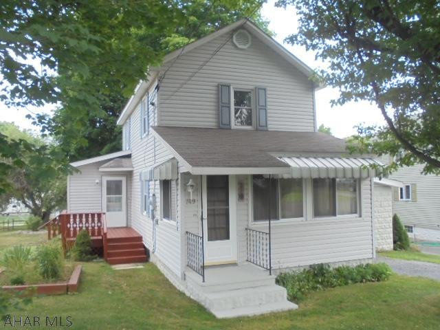 Central Cambria schools- Colver- 2 story- 2 BR,1 bath vinyl sided home on a 50 x 143 lot. 1 car detached  garage.