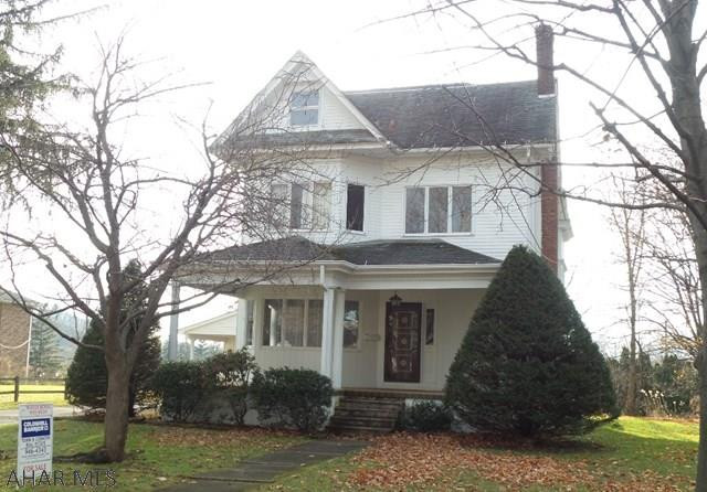 Beautiful 4-5 bedroom 2 1/2 story in Bellwood Borough only blocks from the school!  Third floor finished attic, spacious yard, over sized heated garage easily would hold 4 cars and a workshop area.  Nicely maintained.