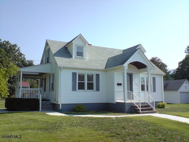 Great four bedroom cape cod style home in the borough of Bellwood, directly across from Bellwood Schools.  This house needs nothing and is in mint condition.  New concrete sidewalks add to the appeal of this updated exterior.  Large lot and detached one car garage make this a great home.