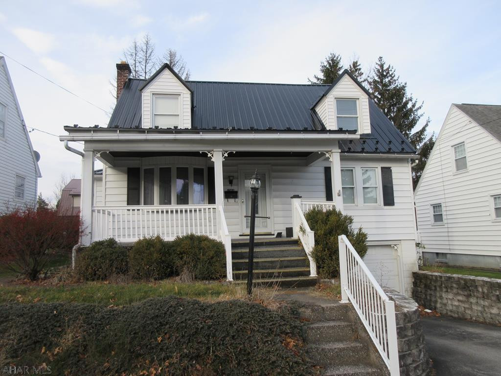 Tyrone area vinyl Cape Cod home with nice fenced yard, large covered rear porch, 1 car integral garage and much more. First floor has formal living room, dining room, kitchen, bedroom and 1/2 bath. 2 bedrooms and full bath on 2nd floor. Loads of potential. AS-IS sale. Seller will make no repairs.