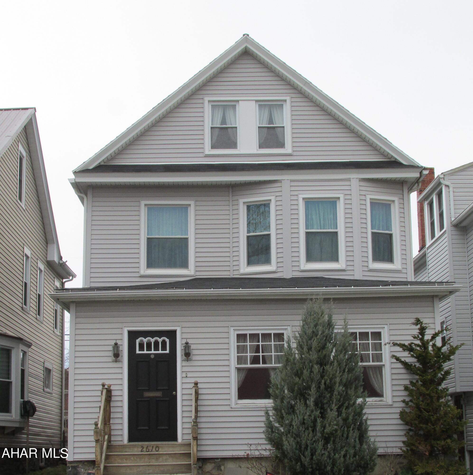Put your finishing touches on this sweet & spacious 2.5 story in the city. Lovely fenced backyard with pond, nicely landscaped, great mechanics, newer roof, vinyl siding & windows, updated kitchen & bath, new air conditioning, LR, DR, eat-in kitchen (maple cabinets), large foyer, enclosed front porch, covered back porch, 4BR, 1BA, GFA Heat, central air. A great buy!