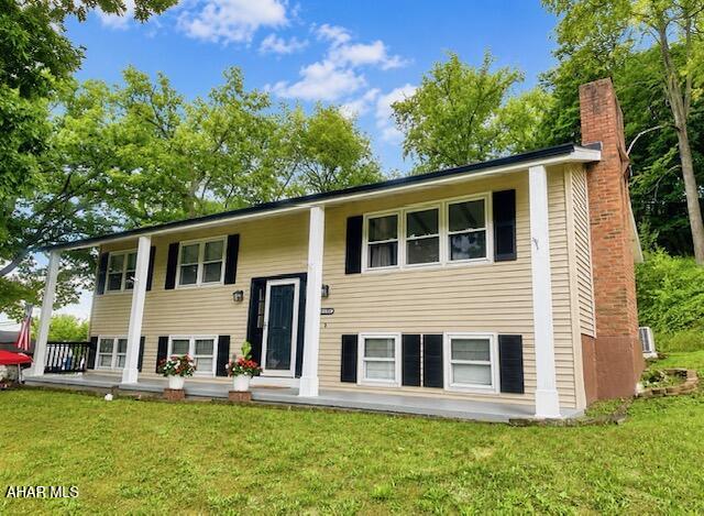 This lovely oversized bi-level home is tucked into its own private little corner of the city away from the noise and hustle and bustle.  So many upgrades within the last five years!  New roof, new furnace, new carpeting, new zone heating and thermostats, new mini split AC on main level, new patio deck... the list goes on!!  Primary bedroom has newly upgraded bath.  Full finished basement features family room with gas fireplace and plenty of space for kid's gaming, hobbies, etc.  Nice laundry area with plenty of work space.  All in all, this home is one great family friendly value!!