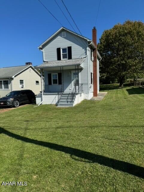 2 BR vinyl sided home with newer roof & windows.  Bath has been totally remodeled.    Eat-in kitchen with first floor laundry.  1 car detached garage.  Move-in condition!