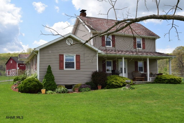Priced to sell! Charming and completely updated farmette located in desirable Bedford County. The homes spacious eat in kitchen offers lots of cabinet space and room to work. Stay warm in the living room with the wood insert fireplace while the windows on three side offer tons of natural light and views of the surrounding property. Bedrooms and baths on both floors offer first floor living if you desire. The home sets on a private lane and overlooks a large stream fed pond containing bass and other types of fish for hours of relaxation. The 40x32 bank barn has stalls for livestock and plenty of room for equipment. Three separate pastures provide room for rotational grazing or turning over for planting. Don't miss this one, call the listing agent for a private showing today.