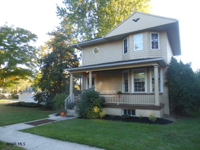 Terrific 2 story borough home on large fenced double lot with detached garage. Move in ready is this 3 bedroom home with updated, eat-in kitchen & family room that opens to large private deck. Nice formal dining room for entertaining and comfy living room. Walk everywhere in the borough.