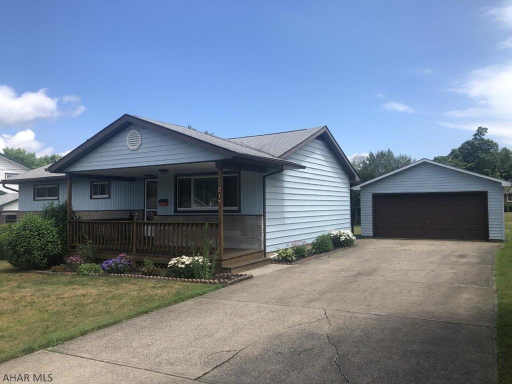 Ebensburg - 3 BR 1  bath vinyl sided home on a 75 x 140 lot. Gas HW heat. 2 car detached garage.