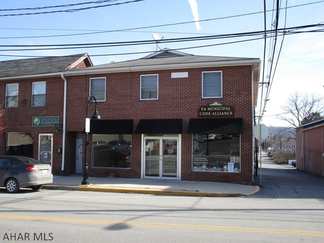 Updated and modern office or retail space available.  Corner location, central business district in the Bedford Borough.  Rent is $700.00 per month and includes all utilities (water, sewer, electric, heat & central air).  Currently a reception area with display window, three offices and a restroom.  Off-street parking at the rear of the building.