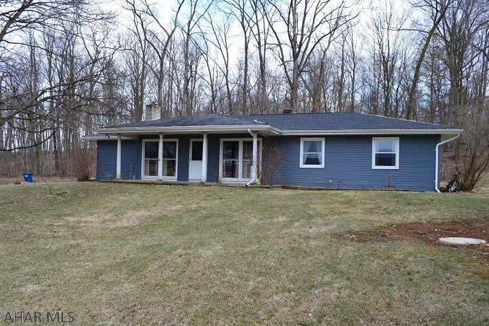 A wonderful country setting for this ranch home situated on 1.12 acres in Bedford School District.  3 bedrooms, 1.5 bathrooms, newer laminate floors, new heatpump with central AC, new electric service, and main floor laundry.  Large living room with pellet stove insert with stone accent wall, eat-in kitchen includes appliances!  Spacious bonus room has tons of possibilities.  Call for more details!