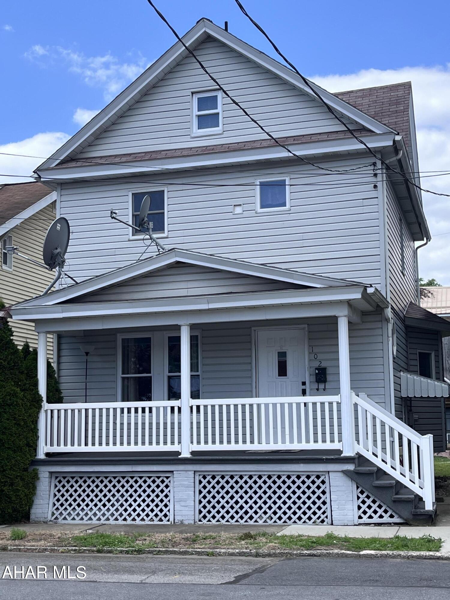 Super cute move in ready home in Hollidaysburg Boro perfect for someone wanting a starter home or a person looking to downsize. Although with this much space it is perfect for anyone.  Conveniently located to stores and entertainment areas or the diamond to enjoy all of the charm of Boro living.  This home is perfect for the person that does not like to cut grass although you can enjoy the outside on one of the 2 covered porches. You will find large rooms inside as well as storage areas in the basement or walk-up attic.  Price below assessed value to sell quickly.  Schedule your showing today.