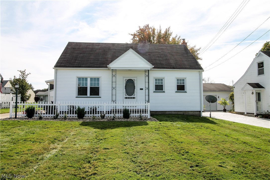 Welcome home to this lovely three bedroom and two full bath cape cod, all you have to do is just move in!  The bright eat in kitchen has been updated with new counter tops and back-splash, new stainless stove 2018 and newer tile floor. There are refinished wood floors throughout the home, new window treatments 2018 and updated electric service, lights and fixtures. The hallway bathroom has newer tile floor 2008 and toilet, then you have two bedrooms that complete the main floor. Upstairs there is room for a fabulous master bedroom. The full finished basement has newer glass block windows, updated full bathroom and laundry area. Also there is extra room for an extra bedroom, storage area and or office etc. The garage has new dry-walled with electric 2018. Freshly landscaped yard 2018, nice size backyard. Newer concrete porch and walkway and newer awning on side of porch.  The windows, doors, and newer siding all in 2008. Hot water tank new 2018, Furnace and AC 2008. Foundation and chimn