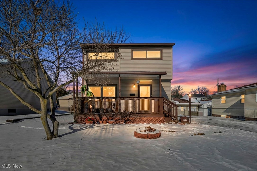 Beautifully remodeled 4-bedroom home. The spacious family room is perfect for entertaining and opens to a brand-new deck overlooking a private backyard. The kitchen is a true standout an abundance of cabinetry, spacious countertops, dishwasher, over-the-range microwave, garbage disposal, lighting, and flooring. The main level also offers a formal dining room and a generous living room with access to a new front deck. Upstairs, you’ll find three large bedrooms and a beautifully updated full bath. The waterproofed basement includes a half bath and provides excellent potential to finish and customize the space to suit your needs.
Refinished hardwood floors run throughout the home, with carpet in the family room. This move-in-ready home truly has it all! Schedule your private showing today and make it yours!