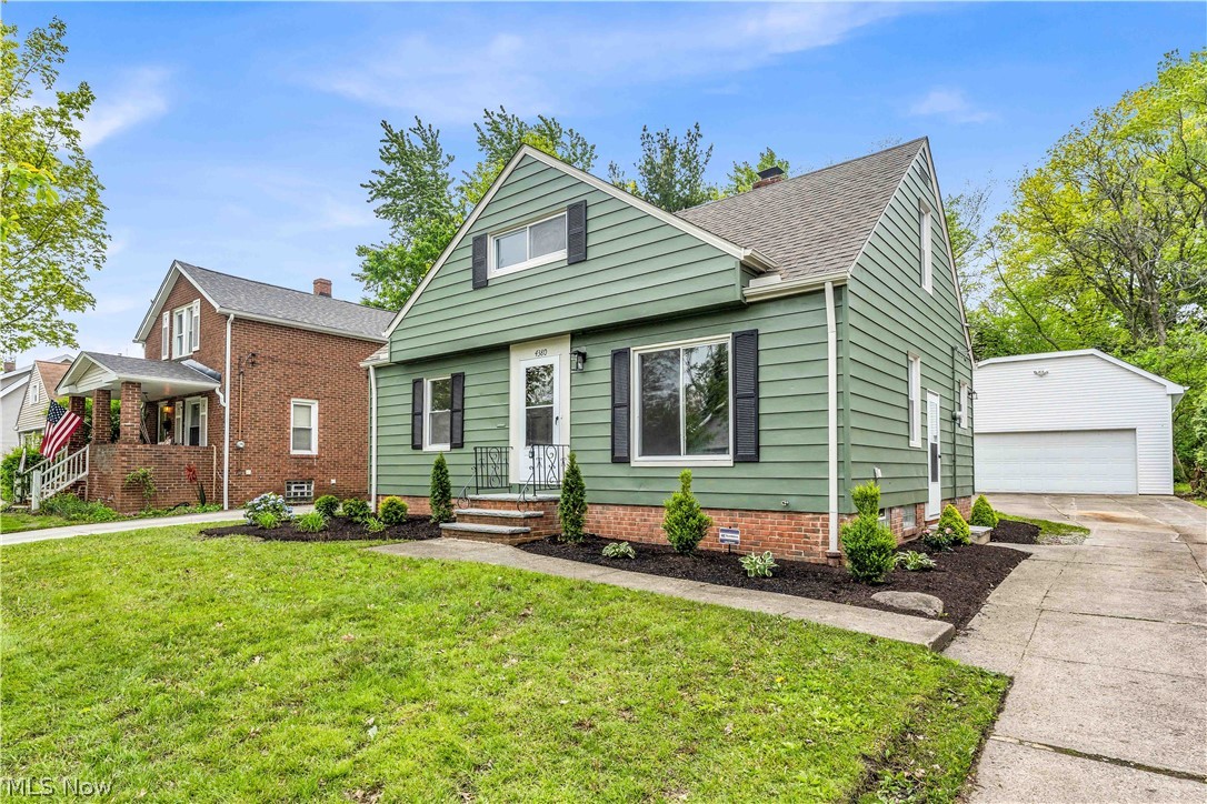 Beautifully renovated 3-bedroom, 1.5-bath home in the heart of South Euclid! This move-in ready home features a stunning new kitchen with quartz countertops, stainless steel appliances, soft-close cabinetry. Additional updates include new flooring throughout, updated plumbing and electrical, LED lighting, new HVAC system, and hot water tank — offering modern style and peace of mind. The first floor offers a spacious living room, formal dining room, two bedrooms, and a full bath. The second floor features a large private bedroom with a half bath and bonus room perfect for a home office, nursery, or flex space. The finished basement provides additional living and entertaining space. Step outside to enjoy the covered patio overlooking a spacious, private backyard surrounded by nature — a peaceful setting perfect for relaxing or entertaining. A huge 2-car garage with extra storage completes this exceptional property. Conveniently located near shopping, dining, parks, and schools —