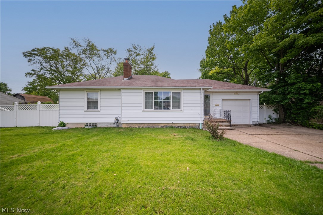 This charming ranch style home in the heart of Lorain offers comfort, potential, and space to make it your own! Featuring 2 bedrooms on the main floor, this property offers convenient single-floor living with additional room to spread out in the partially finished basement, complete with a dedicated gym area; perfect for workouts, hobbies, or extra living space. Step outside to enjoy the large backyard, ideal for entertaining, pets, gardening, or future outdoor possibilities. An attached garage adds everyday convenience and additional storage. While the home could benefit from a little TLC and cosmetic updates, it has been well maintained over the years and is in overall great condition, including solid basement walls that provide peace of mind. Don’t miss your opportunity to bring your vision and unlock the full potential of this Lorain gem!