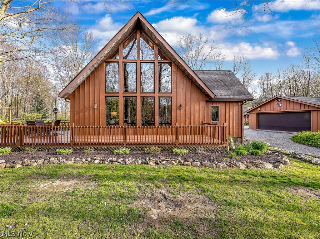 Haven, retreat, and oasis are a few terms that come to mind when thinking about this spectacular property. Welcome home to 9650 Ruff Road! Wait until you see all that it has to boast. The house offers a timelessly updated flow, huge windows allowing floods of natural light, and conveniences like first floor living and an open concept. It feels so connected to the outdoors because of the incredible 5 acre lot on which it sits and the way it was thoughtfully constructed. When you are ready to experience the outdoors, you have immense opportunity to enjoy the grounds in many ways. There is an incredible wraparound deck connected to the house. There is an amazing pond that has been meticulously cared for. There is pasture that simply needs one side of a fence installed and you could keep horses on the property. There is a finished, heated barn that adds a ton of finished living space for recreation, relaxation, or hobbies. There is a great shop. The list goes on and on! This is simply not
