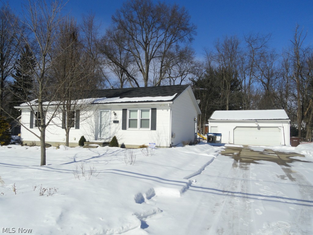 This 3 or 4 bedroom, 2 full bath Ranch is in exceptional, move in condition and sits on 1/2 acre lot ! With careful attention to detail, the Seller updated the following with custom quality throughout. Floors, light fixtures, paint, newer kitchen with custom IKEA cabinetry, stainless appliances and porcelain tile floor. Newer bathrooms too. Spacious living room  is light and bright plus lower level rec room/media room is  complete with beautiful wood look ceramic  floors, movie projector and screen, bar sink and wine cooler. And there's a lower level fourth bedroom, full bath and office area .Other updates include windows, water heater, furnace and AC and electric panel. Sliders to large stamped concrete patio overlooking deep backyard. Concrete driveway and oversized two car garage. Home warranty included!