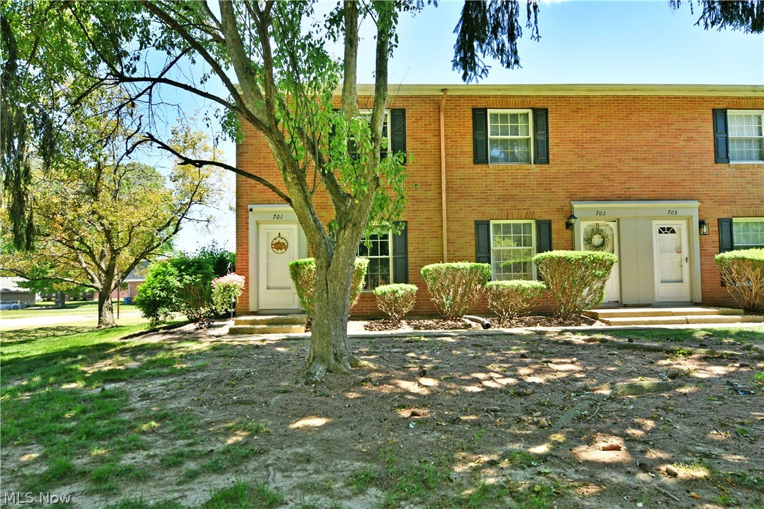 The perfect Cortland condo is just hitting the market, and you’ll want to move fast if you don’t want to miss this opportunity for gorgeously updated living just seconds away from bustling downtown attractions! Take advantage of this townhouse style offering set on a desirable corner location and complete with its own private balcony and patio below. Showcasing two floors of living space, this residence is found within a bespoke development that combines quiet surroundings with the efficiency of proximity. Covered garage parking is included while a cement sidewalk leads around to the formal entry. Inside, a carpeted staircase rises from the sunny foyer while tall trees provide additional privacy just steps past the entryway. Kick back in the posh living room as clean colorways and recessed lighting gives a modern and inviting feel. A hidden half bath joins closet space along the near wall. Around the corner, revel in the remarkable kitchen and combined dining space, finding delight in the stylish cabinetry and polished stone countertops. Lattice lined French doors open to the patio while illuminating the surroundings. Hidden first floor laundry offsets a utility closet opposite the dining space. Upstairs, a sizeable master bedroom exudes comfortable vibes while the must-see full bath brings an elegant, glass and tile trimmed shower with a complimenting vanity. The spacious guest bedroom completes the package with its ample closet space and personal balcony.