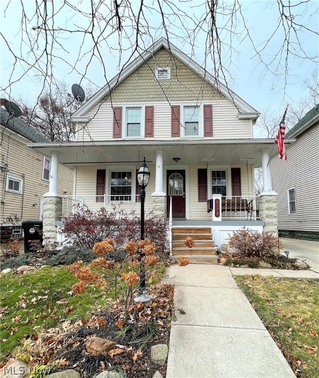Move right in to this beautifully maintained 3 bedroom Old Brooklyn Colonial, minutes from the Cleveland Zoo and Metro-park trails.  Solid doors and fantastic original woodwork throughout the entire home.  Kitchen flooring redone in 2018, Furnace 2013, AC coil replaced 2016. Backyard has a deck and stone patio, front yard has a great porch, with a swing to enjoy. This home features 1 full bathroom on 2nd floor and 1 Pittsburgh toilet in the basement. On the 2nd floor there is a large master bedroom and a 3rd bedroom which features a deck where morning coffee can be enjoyed overlooking the fully fenced in backyard, perfect for Fido! Original hardwood floors under carpeting. Schedule your showing today! Selling AS IS.