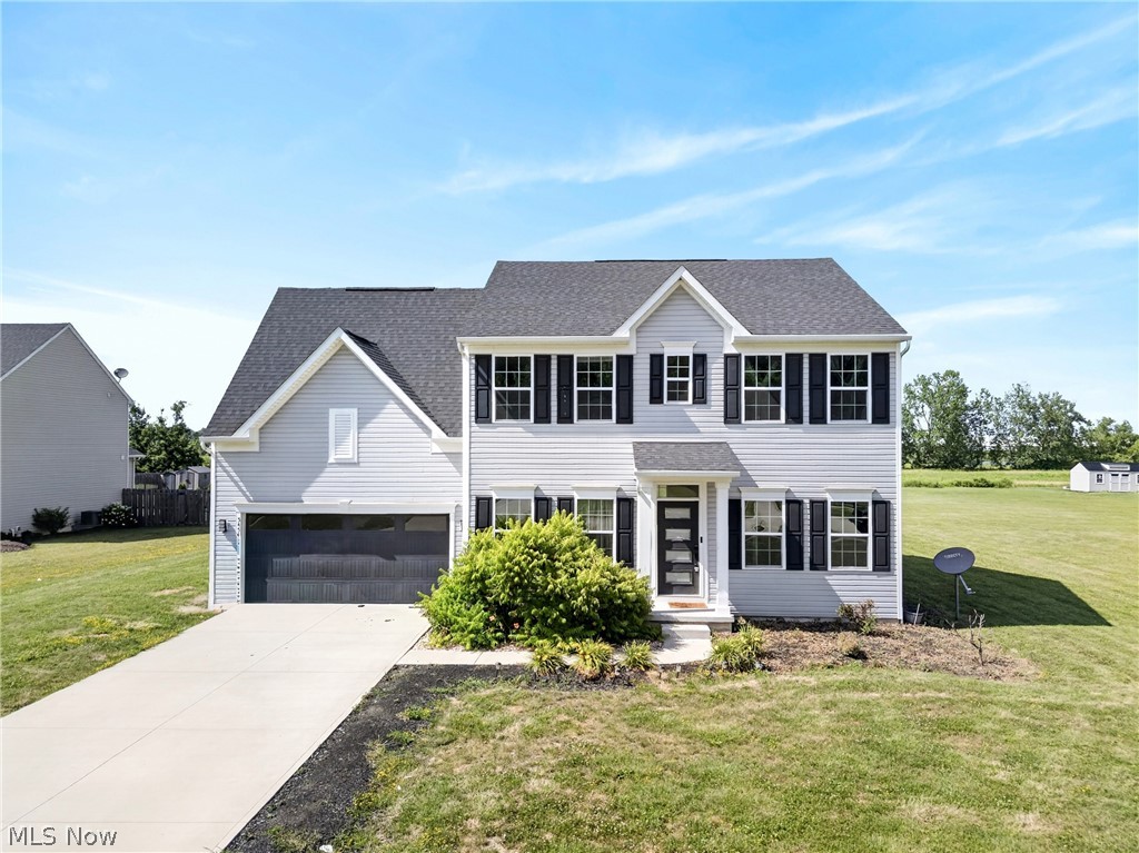 Welcome to this exceptional move-in-ready Colonial in the desirable Estates of Sheffield, offering over 2,000 square feet of beautifully finished living space designed for modern living. Built in 2019, this home features an open-concept layout with a stylish kitchen that flows seamlessly into the spacious living and dining areas, a versatile first-floor flex room perfect for a home office or playroom, four generously sized bedrooms, a second-floor loft, and a luxurious primary suite with dual walk-in closets and double vanity. The professionally finished basement provides even more space for entertaining, recreation, or a home gym, while the expansive 0.70-acre lot and large deck create the perfect setting for outdoor gatherings and relaxation. Conveniently located near shopping, dining, parks, and major highways, this home offers the ideal combination of space, comfort, and convenience.