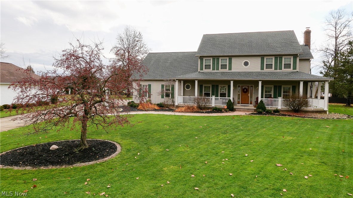 You will fall in love with the exceptional quality & absolutely beautiful 4 bed/4 full bath colonial located on a cul-de-sac with 1/2 + acre lot! Notice the stamped concrete sidewalk & wrap around porch (yes, the swing stays). This home gives you an open floor plan for entertaining.  Formal dining room, living room w/ french doors to the family room w/fireplace, which leads you to the gorgeous vaulted 3 season sun room and then to the nice deck w/ pergola & large, flat backyard! The kitchen is awesome featuring an island, granite counters, SS appliances to include a Chef's Jenn-Air stove & plenty of storage. First floor office could be a 5th bedroom if needed. The mud room off the 2.5 car garage is so convenient as a drop zone. The 2nd floor features 4 good sized bedrooms - 3 of which have walk in closets! The master ensuite offers an updated bath (walk-in shower & heated/jetted soaking tub).  The laundry room completes the 2nd floor.   The finished  basement is awesome to include a ba