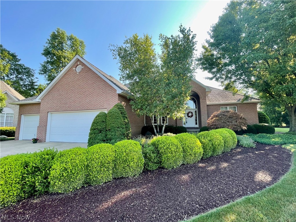 This immaculate custom built 3 bedroom brick ranch located in a gorgeous neighborhood is just waiting for you to call HOME. As soon as you enter the beautiful foyer you will just fall in love. The high tray ceilings, gorgeous wood work, solid 6 panel wood doors, updated granite and a brand new roof are some of the beautiful features. 2 private bedrooms with jack and jill bathroom are located on one side of the house with a 34ft hallway connecting the master bedroom and huge master bath on the other side of the house.  An open concept dining room is great for entertaining. Lots of light flowing in from the window in the huge great room with high tray ceiling. Enjoy the two way gas fireplace which is between the great room and Hearth room. The cozy hearth room is located right off the eat in kitchen. It features built in bookshelves and a wall tv. You'll also have access to your beautiful back patio through the Hearth room patio door.  The Kitchen has plenty of storage with all the​​‌​​​​‌​‌​​​‌‌​​​‌‌‌​​‌​​‌‌​​​​ appli