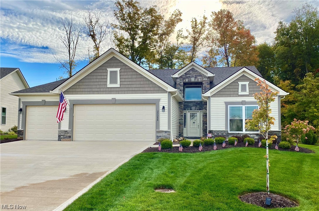 Amazing Essex Design Limited Maintenance Luxury Detatched Villa Located in Siedels Landing! 2,315 Sq Ft, 3 Bedroom, 2 Bath, Den & 3-Car Garage! 3 year old Ranch Design Located on private homesite. You are welcomed with the volume ceiling front entry with stately columns, wainscotting and 2 piece crown molding. Open/Bright/vaulted Kitchen with white cabinetry/granite countertops/tile backsplash/stainless steel appliances & large space for kitchen/dining table. Vaulted Great Rm w/direct vent fireplace & custom detailed mantel.  Vaulted Sunroom w/stately columns and lots of windows. Large Master Bedroom w/tray ceiling/crown molding & built in speakers. Sitting Rm off Master Bedroom w w/stately columns and windows to beautiful view of back yard. Master Bath w/double sinks, framed mirror and large walk in tile shower w/seamless glass door. Large walk in closet w/Closet Factory shelving. 2 additional Bedrooms w/Closet Factory Shelving. Private Den/Study with glass french doors, wainscotting