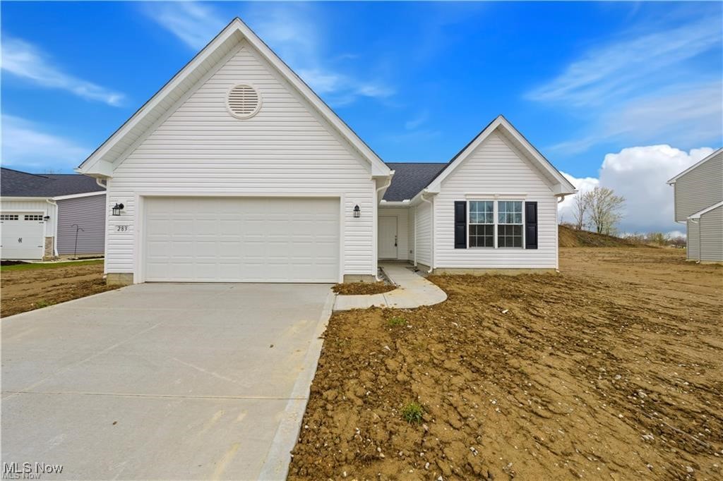 Welcome to The Charlotte, a thoughtfully designed 1,465 sq ft ranch home offered in the Cold Creek community in Sandusky. Designed for effortless, one-level living, The Charlotte offers an open, functional layout that lives larger than its footprint. The heart of the home is a light-filled living space that flows seamlessly into the kitchen and dining area perfect for both everyday moments and easy entertaining. A private primary suite, comfortable secondary bedrooms, and smart storage throughout create a home that feels both welcoming and well-planned. This home includes a full basement, multiple exterior elevation options, and the opportunity to bring your vision to life through curated interior finish selections. Solid surface kitchen countertops and bath vanities, quality flooring, concrete driveway and sidewalks, and a range of design options allow you to create a home that feels distinctly yours. Set within the peaceful Cold Creek community, you’ll enjoy a residential setting that still keeps you close to everything Sandusky has to offer from Lake Erie’s shoreline and a vibrant downtown to dining, recreation, and everyday conveniences. Buyers may also benefit from the City of Sandusky residential tax abatement program, adding meaningful long-term value. Whether you’re simplifying, starting fresh, or building your first home, The Charlotte delivers comfort, quality, and flexibility—backed by a builder warranty and designed for the way you want to live. Build this plan on this lot, or explore additional homesites and design opportunities. *Photos are for illustrative purposes only; elevations, exterior details, and finishes may vary