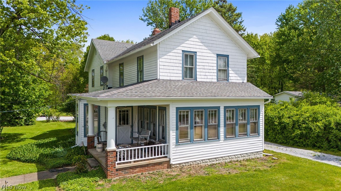 This adorable old farm house on over an acre of land is filled with potential and waiting for the buyer with vision.  (See photo #21 for an example of what the living room could look like).  It could be a masterpiece from top to bottom. From the cozy family/living room, bright sunroom, lovely front porch and roomy kitchen and dining area the potential is endless. There are 5 bedrooms upstairs and plenty of room to add a bathroom or two and a laundry room if you don't need 5 bedrooms upstairs. The office on the main floor has a closet and could serve as a bedroom for a buyer who needs that on the first floor. The treed backyard is amazing with lots of room to play and a large circular driveway. Some updates include: Garage doors installed 2025, new kitchen Faucet and kitchen water lines replaced, railing and bead board installed upstairs, 2 basement windows replaced, Porch ceiling replaced, radiator valves replaced all in 2024, Hot water tank replaced and leaf filters installed in 2023, Garage roof installed in 2022, furnace/ boiler replaced in 2019, Electrical box replaced in 2012, 30 year shingle roof 2008, If you are looking for a project that will become an amazing home once complete, look no further. It is priced to sell AS IS. Showings start Friday May 15th after 4:00 pm.
