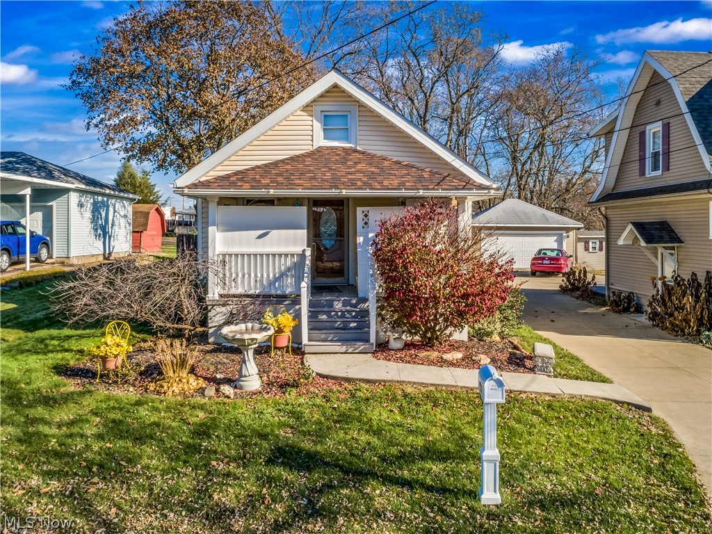 Cozy 2 bedroom, 1 bath cape being offered for sale with contents.  The seller has made thoughtful updates to the home to include the hot water tank, 2015, roof on house and garage 2017, complete furnace and a/c unit tune up 2018, and new siding on the garage to match the house.  Fully fenced in back yard with storage shed, small deck, and patio area.  Driveway is owned by the seller. The neighboring home uses the drive to access their garage and park behind their home.  Great opportunity to own maintenance free living.  Call your agent and set up your showing today.