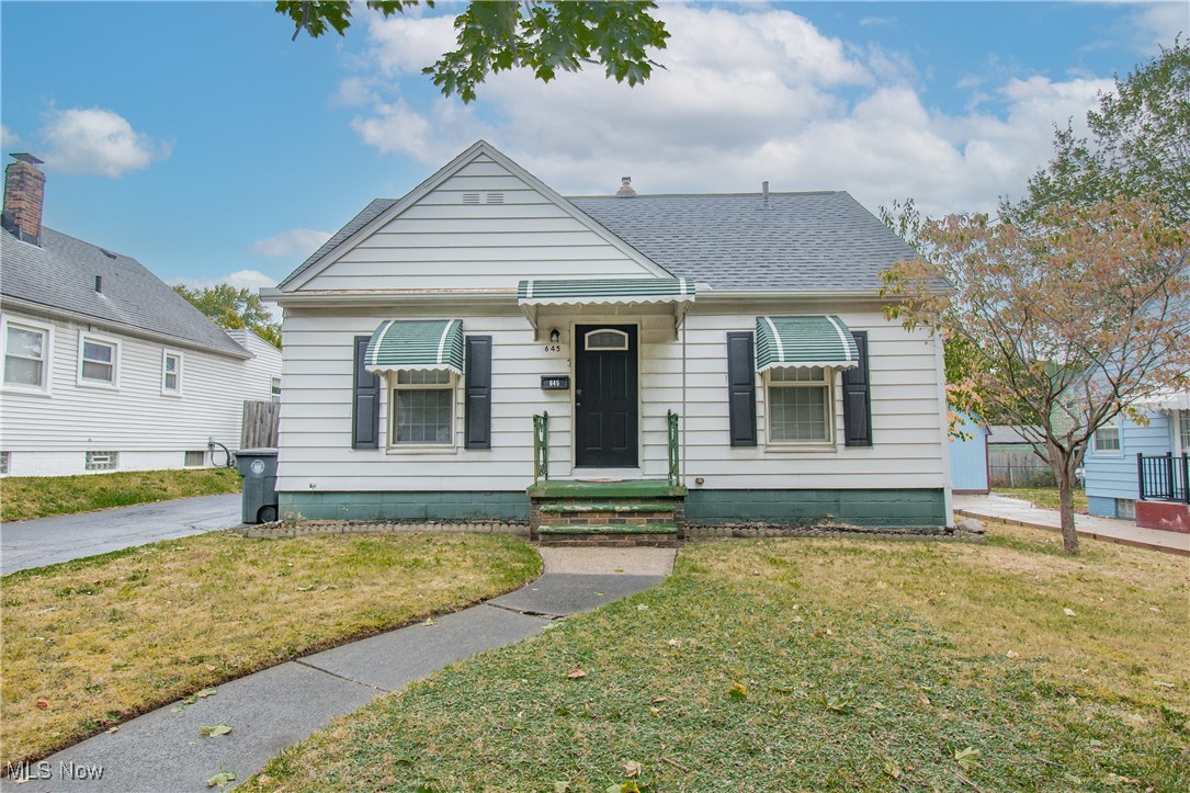 Welcome to this charming well-maintained 2-bedroom, 1-bathroom home perfectly situated in Akron, just minutes from shopping and with quick access to major highways. Step inside to discover beautiful hardwood floors that flow throughout, creating a warm and inviting atmosphere. The spacious living room connects seamlessly to a dining area and galley kitchen, offering a functional layout for everyday living. Both bedrooms are comfortably sized, and the full bathroom was tastefully remodeled in 2020. Recent updates add peace of mind, including fresh paint throughout, a new roof (2020), and a brand-new hot water tank (April 2025). The basement provides abundant storage and has great potential to be finished for additional living space. Step outside to enjoy a nicely sized yard,  ideal for outdoor enjoyment with light landscaping and a shed for extra storage. Home warranty included for your peace of mind. This move-in ready home combines charm, updates, and a great location, schedule your private showing today!