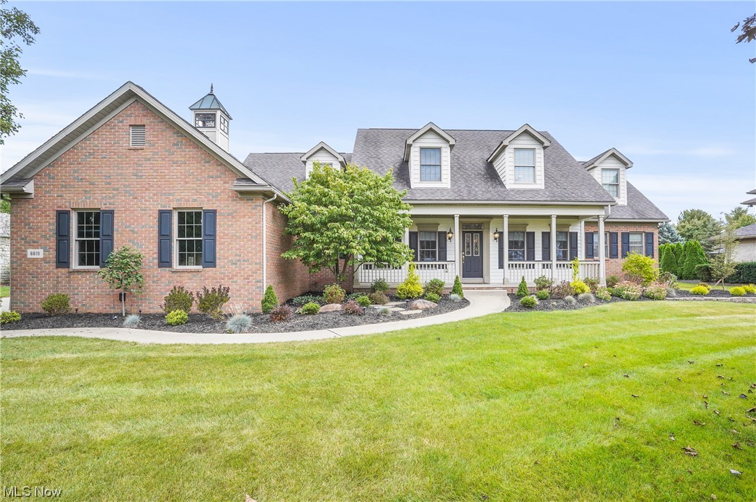 This elegant, single family home is perfectly situated in the Estates of Glenmoor.  The Estates of Glenmoor is a gated residential community surrounding a Jack Nicklaus Signature golf course and country club. A private entrance, and thoughtfully landscaped grounds invite you into this lovely home. Upon entering, you are warmly greeted by new wood floors, fresh paint, and an elegant study which showcases timeless wood finishes. A sophisticated, yet comfortable dining room with tray ceilings is perfect for family gatherings.  Adjacent to the dining room is a spacious, and open family room which boasts amazing 17' foot ceilings.  A beautifully tiled gas fireplace and classic built-ins are the focal of the space. Meticulous attention to detail is presented in the eat-in kitchen with granite countertops, a stunning customized backsplash, and brand-name appliances. The six burner gas stove is a chef's dream. Also, on the main floor is the oversized primary bedroom with a lovely sitting area overlooking the golf-course.  A walk-in closet, and spa-like en-suite complete the primary suite.  Upstairs you will find 3 very spacious bedrooms.  The first bedroom uniquely hosts an en-suite as well.  Two more bedrooms with a jack and jill bathroom finish up the second level.  An unfinished basement with 12' ceilings and full bathroom is a blank canvas for your imagination.  Three covered outdoor spaces overlook the many beautiful sceneries including the coveted first tee.