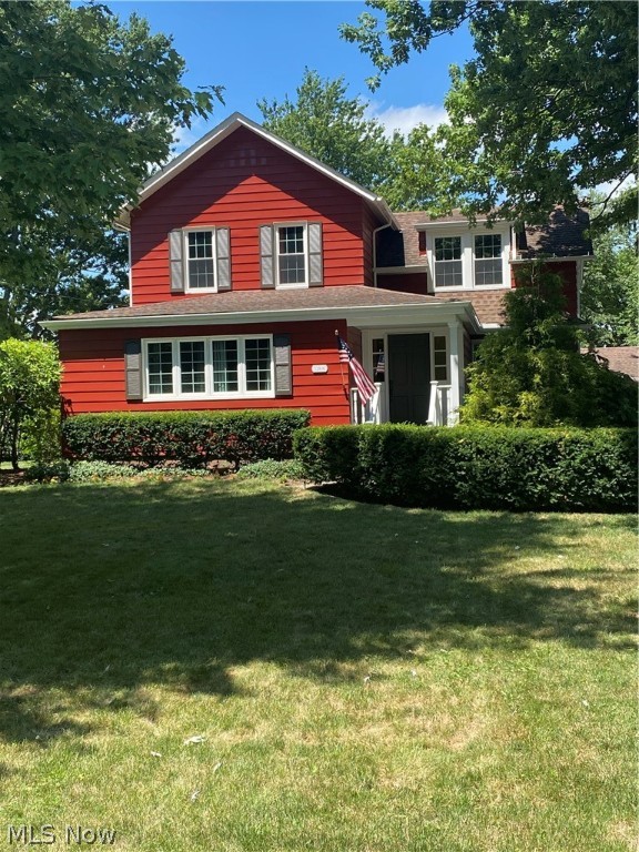 Welcome home to this 1872 built farmhouse in Fairview Park. Originally, the only home in the vicinity and was formerly an apple orchard. Original woodwork, doors, built-ins, window seats, and tall ceilings combine with today's modern amenities including spacious entryway, large master suite with walk in closet and gorgeous remodeled full bath complete with skylight, first floor laundry and first floor family room with woodburning fireplace, and large 2 1/2 car garage!  First floor boasts additional room at front of the house, currently being used as a theatre room, and cute nook off living room - perfect for an office or small home gym. Master suite as well as two additional bedrooms and a full bath complete the bright, naturally lit second floor. Lovingly maintained and updated as needed, this charming home offers the space you are looking for in a desirable community, within close proximity to the metroparks, dining, shopping, the airport and downtown Cleveland. Make your appointment