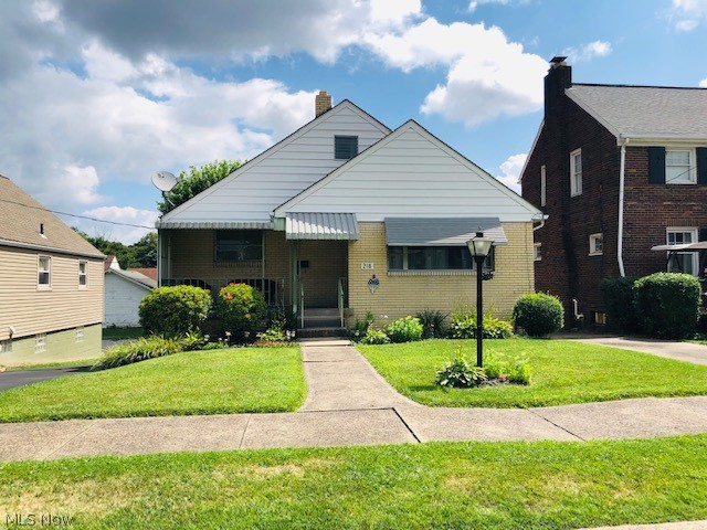 LARGER THAN IT LOOKS...THIS 3 BEDROOM BRICK 1 1/2 STORY  HAS ALL BEEN FRESHLY PAINTED, ALL BRAND NEW CARPET, NEWER ROOF, NEWER GAS FURNACE, LARGE EAT-IN KITCHEN  CLEAN WIDE OPEN WALK-OUT BASEMENT. HEATING USED TO BE HOT WATER HEAT BUT HAS BEEN CHANGED TO GAS FORCED AIR.. THERE IS A COMMODE AND SHOWER AND SINK IN BASEMENT THAT COULD BE ENCLOSED, FLAT BACK YARD, 1 CAR GARAGE, HARDWOOD UNDER LIVING ROOM AND DINING ROOM CARPET.SELLERS OFFERING A HOME WARRANTY