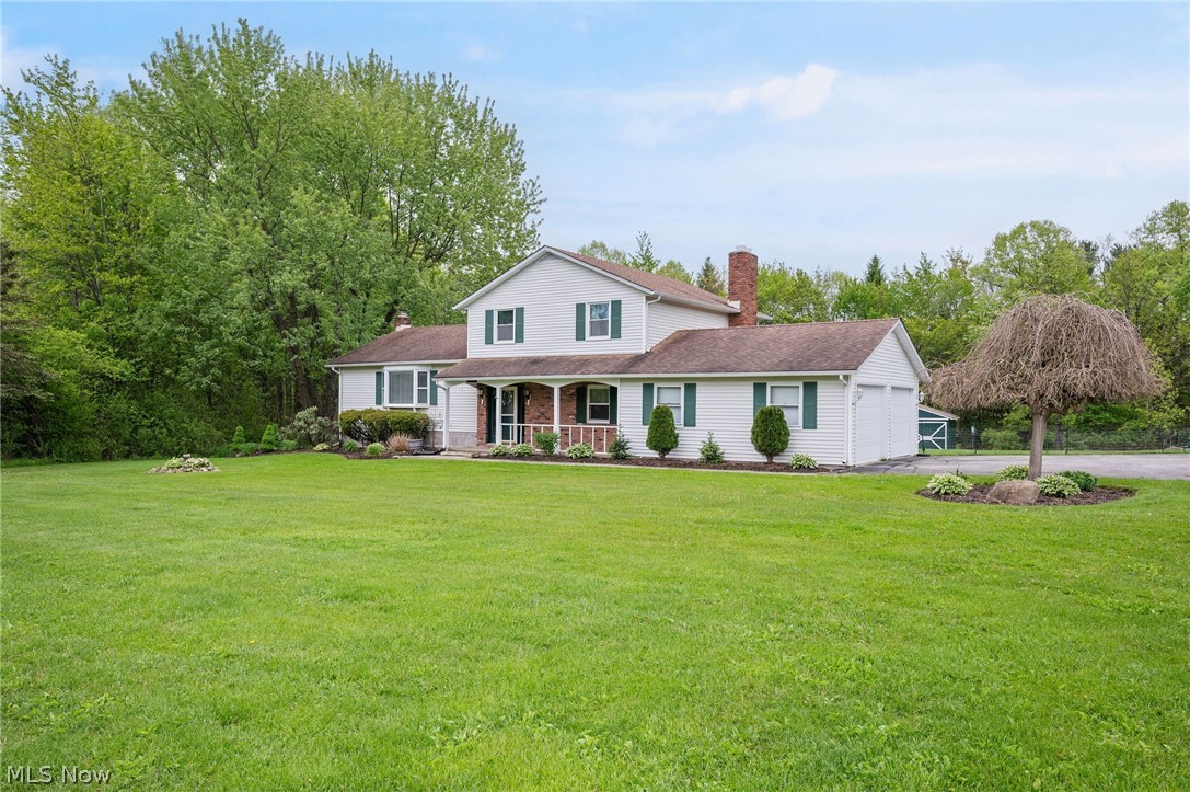 Tucked away on the end of a quiet cul de sac, this spacious four-level split sits on 1.5 beautiful acres and is ready to welcome it's next family. Lovingly maintained by the original family since day one, this home offers space, privacy and endless potential. 1st floor 1/2 bath with washer & dryer can be converted to a full bath if washer & dryer are moved to the basement. Plenty of room for an additional bath in the basement too. Features include vinyl siding, newer gutters, roof approx 16 yrs old and a new deck added in 2021. Many updated windows, new hot water tank (2025), new well pump & switch in 2023, and blacktop driveway last resurfaced in 2022. Hot water baseboard heating is currently heated with oil. Seller will escrow funds for a new boiler, giving the new owner the option to continue with oil heat or convert to propane. Seller will have a new Multi Flow Home Aeration Unit installed before TT. Great home in Munson Twp, Chardon schools.