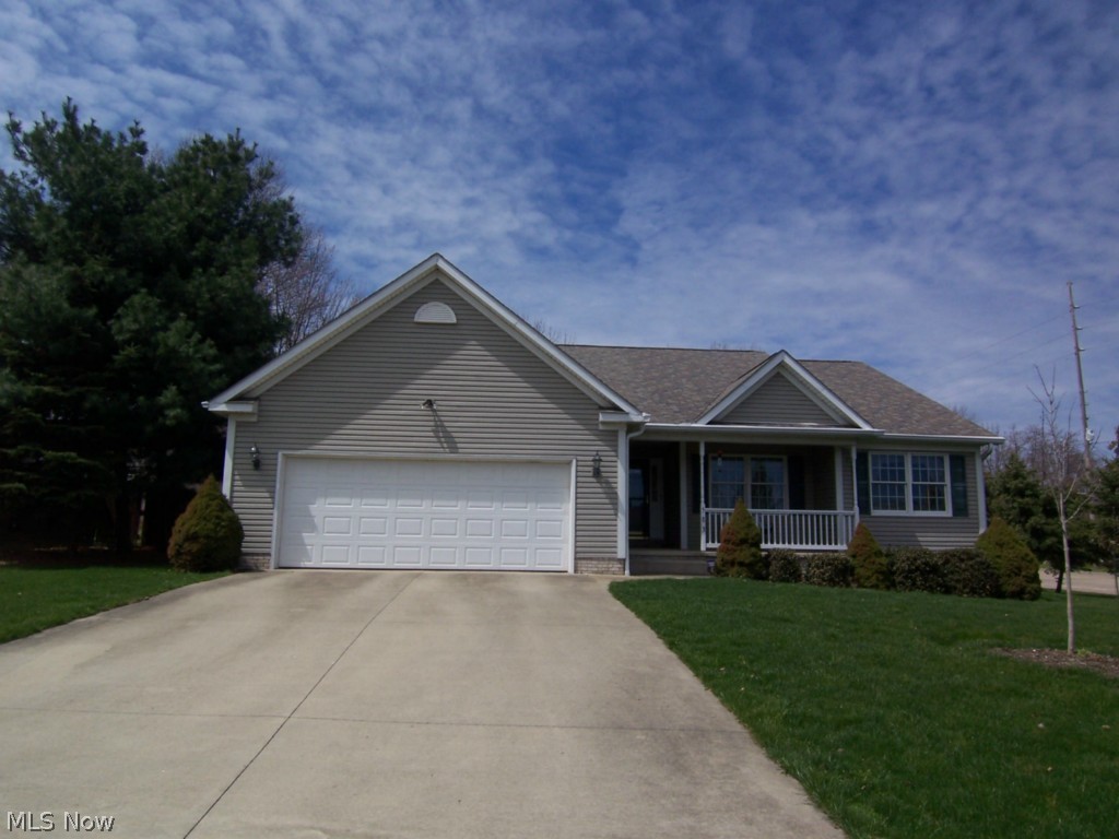 Welcome to this fine quality built Ranch style home. Vaulted Great Room with fireplace and plush style living. Beautiful appliance kitchen featuring Island and open space for the finer chef! Prestigious master suite with walk in closet, full bath and space for king size. Two additional bedrooms, one being used as office/den. First floor laundry, full size basement, clean and offering plenty of storage. Attached two car garage. 
Over insulated with quality double pane windows. Quite, convenient location.