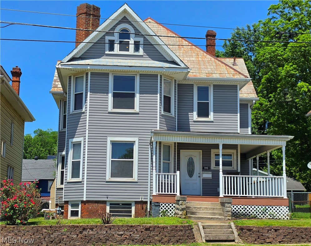Take a stroll back in time in this beautiful turn-of-the-century Victorian home offering 3 bedrooms, 2 full bathrooms, and lots of classic charm paired with modern updates. BRAND NEW FURNACE with fully transferrable warranty! BRAND NEW VINYL WATERPROOF LUXURY FLOORING in the kitchen and bathrooms! Situated in a convenient city location with OFF STREET PARKING for 6 vehicles in the back, this spacious two-story home features high ceilings, three decorative fireplaces, and both a large front parlor and an expansive back parlor. The updated kitchen is designed for both function and style, boasting generous counter space, abundant cabinetry and storage, modern lighting, a built-in pantry, and a center island with a gas range and additional storage. The new flooring enhances several areas of the home, while the updated full bathrooms—one conveniently located on each floor—provide modern comfort. Upstairs, you'll find large, inviting bedrooms with plenty of natural light. A spacious attic offers excellent storage potential or room for future possibilities. Pex plumbing was added in 2016. Outdoor living is just as impressive with a large partially covered tiered deck overlooking the mostly fenced backyard. A storage shed provides additional space for tools and lawn equipment, while the durable slate roof adds character and long-lasting value. Ideally located near schools, shopping, dining, hospitals, and entertainment, this Victorian gem offers the perfect blend of historic character, modern conveniences, and everyday accessibility. Don't miss the opportunity to make this charming home your own, schedule your showing today! TB
