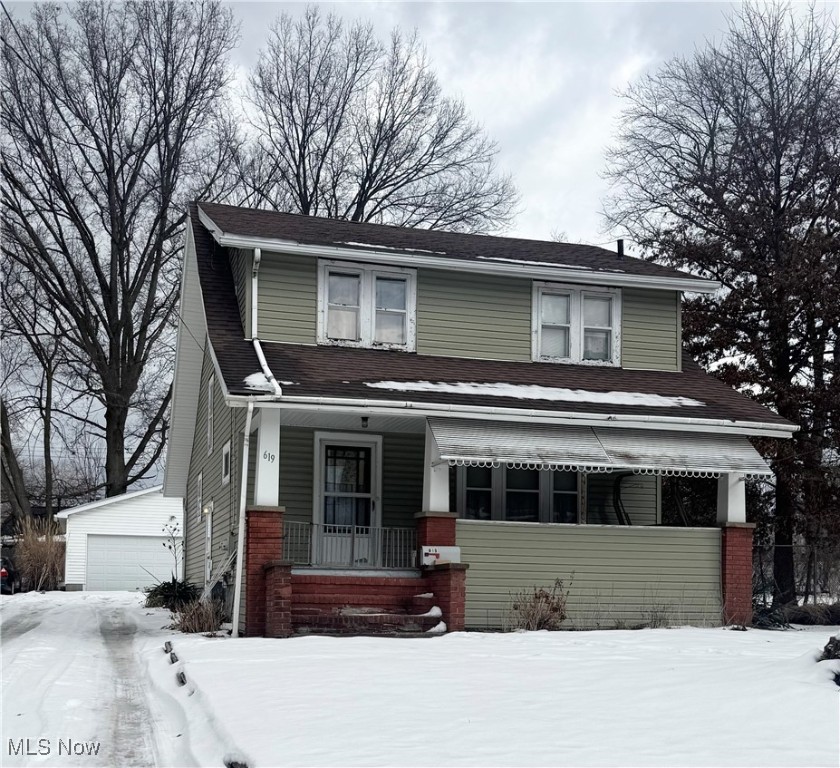 Fantastic investment opportunity or first-time home! There is loads of potential with this 3 bed, 1.5 bath home in the heart of Cuyahoga Falls. Step into the spacious living rm and see the possibilities throughout with tall ceilings, loads of natural light and tons of lovely woodwork including hardwood floors underneath the carpeting. The dining rm has tall built-ins and flows into the kitchen/half bath just awaiting for your own personal touch. Upstairs you will find 3 spacious bedrooms and a full bathroom. The full basement includes a washer/dryer and tons of storage space. Outside you will find a nice size yard that can be fully fenced for the family to enjoy, and a 2+ size garage! (rare find in CF) don't miss your chance on this opportunity to turn this house into your next home. Close to highways, downtown Cuyahoga Falls, shopping, hiking trails, schools & more! Schedule your showing today!