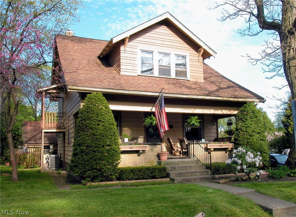Well Maintained and Cared for home on a corner lot.  Mature Trees and nice landscape with many perennials that bloom all summer long.  Large open backyard.
Large Front porch is very welcoming as you enter the home.  the first floor has Formal Living Room with fireplace, Dining room with hardwood floors and cute bench seat, Office, 1st Floor Master Bedroom with a full bath and the kitchen which leads to the covered back porch, patio and Garage.  Second floor has full bath with tile, 2 large bedrooms and a smaller bedroom with sink - great for an other office, craft room, nursery or bedroom. The lower level has a finished family room with another fireplace and a workout room/craft room or spare bedroom + Laundry and Mechanicals.  Current owners have lovingly maintained this home for 30+ years and it shows.  Great house for the price!  Full list is available of improvements, utilites and what the sellers have loved about living here.
