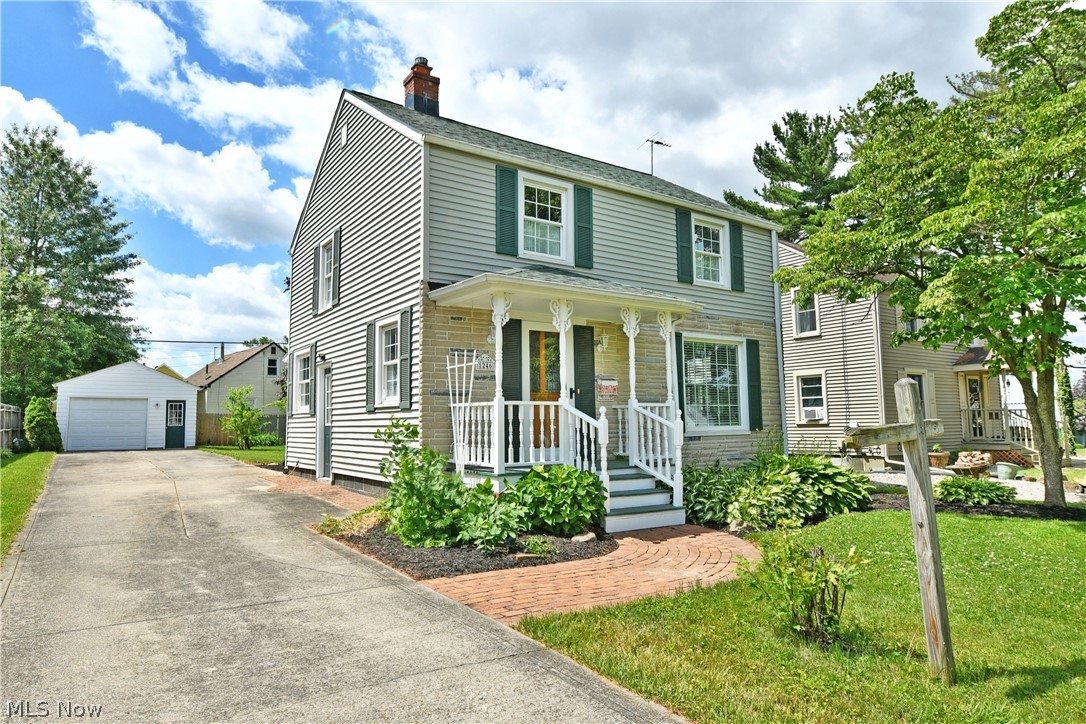 Find the perfect blend of historic charm and modern updates as you explore the three floors of beautifully renovated living space without within this charming Warren home! The great looks are hard to beat as this instant standout is sure to draw a crowd. A classical covered porch showcases its intricate uprights and matching picket railing as the high contrast shutters accent the partial stone frontage. Blooming landscaping sprouts from manicured mulch beds as the brick sidewalk leads you in. Meanwhile, a cement drive extends out to find a single car attached garage and a must-see covered rear patio that’s ready for summertime fun. Through the decorative front door, a carpeted staircase rises to the second story bedrooms. The wrapping living and dining rooms enjoy large, lattice lined windows and attractive, hardwood styled flooring. French doors open to the patio the robust kitchen looks on. Here, multiple dark green countertops cut through the bright white cabinetry and matching appliances. Multiple windows ensure plenty of natural light. Upstairs, three sizeable bedrooms invite you near with their carpeted surroundings. They are joined by an elegantly appointed full bath and its quaint vanity. Down below, finished rec space joins both laundry services and a full lower bath.