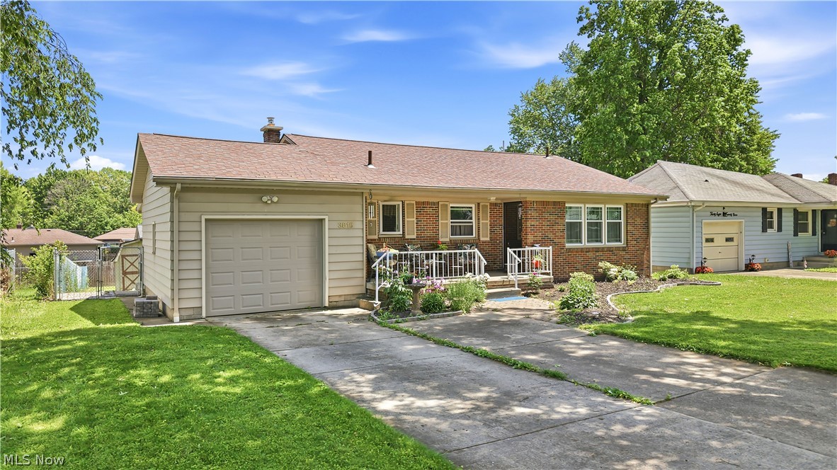Welcome to this delightful, single family, newly insulated, move-in ready, brick and aluminum ranch! This five room home is just the thing for any new home seeker, from the starter-upper to the down-sizer. It features a cozy eat-in kitchen with many newer appliances (stove/oven, refrigerator, dishwasher). Stay cooler in the summer with Central Air and warmer in the winter with newer windows with warranty. It has hardwood floors under carpet, a covered back porch, chain-linked, fenced-in, spacious back yard and an invisible fence in front yard. The basement features a Rec. room with custom built, oak bar, is waterproofed and has a newer sump pump. Finally, you'll love the attached, single-car garage with door opener and the double-car, concrete​​‌​​​​‌​‌​​​‌‌​​​‌‌‌​​‌​​‌‌​​​​ driveway.