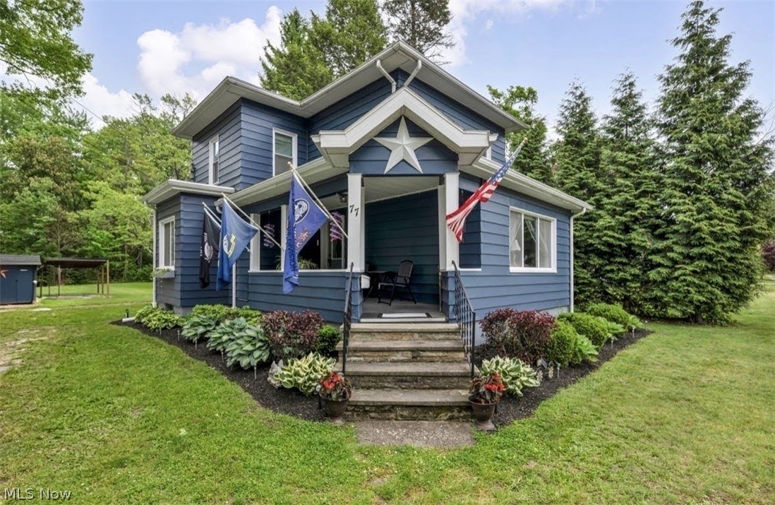 Welcome to this beautifully restored grand home, built in 1900 and meticulously updated from basement to roof with tasteful colors and stunning refinished woodwork throughout.
Enter through the welcoming covered Front Porch into the spacious Living Room featuring a bright bonus front Sun Room area- formerly an open porch, now a sunlit retreat. The home flows seamlessly to a dedicated Dining Room, a first-floor Bedroom currently used as a home Office, and a beautifully updated Kitchen.
This home boasts a first floor Laundry closet and a darling landing leads down to the back door and yard, with stairs to the pristine basement. Upstairs you’ll find two additional Bedrooms and a lovely Half Bath.
This charming residence sits on a beautiful lot complete with a detached one-plus-car garage and a spacious shed offering abundant storage.
A true masterpiece blending historic craftsmanship with modern comfort, ready for you to call home.