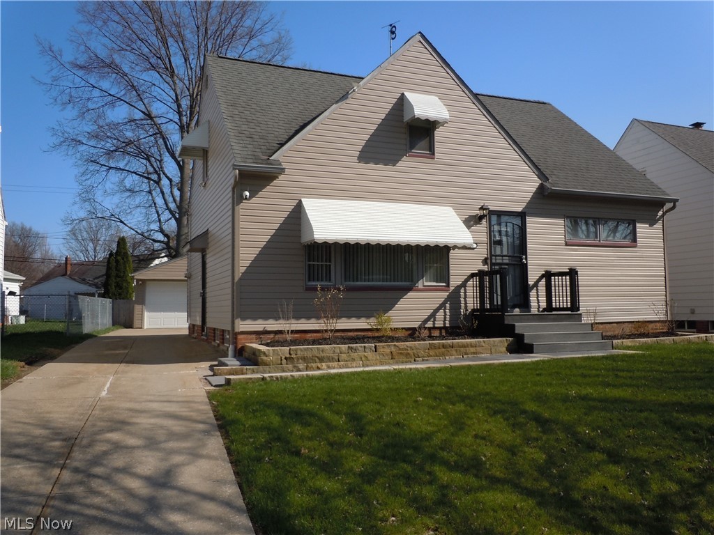 The pride of ownership shows throughout this well cared for 3 bedroom 2 bath home nestled on a quiet street in Euclid.  The eat-in-kitchen maintains the character and charm with timeless updates and a functional layout.  There's gleaming original hardwood floors in the living room and two bedrooms on the main floor along with a fully updated full bathroom with in room storage.  Another beautifully finished spacious third bedroom on the second floor with an abundance of hidden storage space.  The finished basement has an inlay design ceramic tile making the area fully functional for an additional living space or recreation room along with access to the half bath.  A separate laundry/utility area and available storage completes the basement.  The outside is just as nice, the front yard has been leveled and seeded and a new front walkway and steps leading into the front door makes it shine from a curb-appeal perspective.  The generous size back-yard and two car garage offer more outdoor entertainment and storage space!  Property is City of Euclid point of sale compliant (violation free)!!   Call Today to Schedule Your Private Tour!