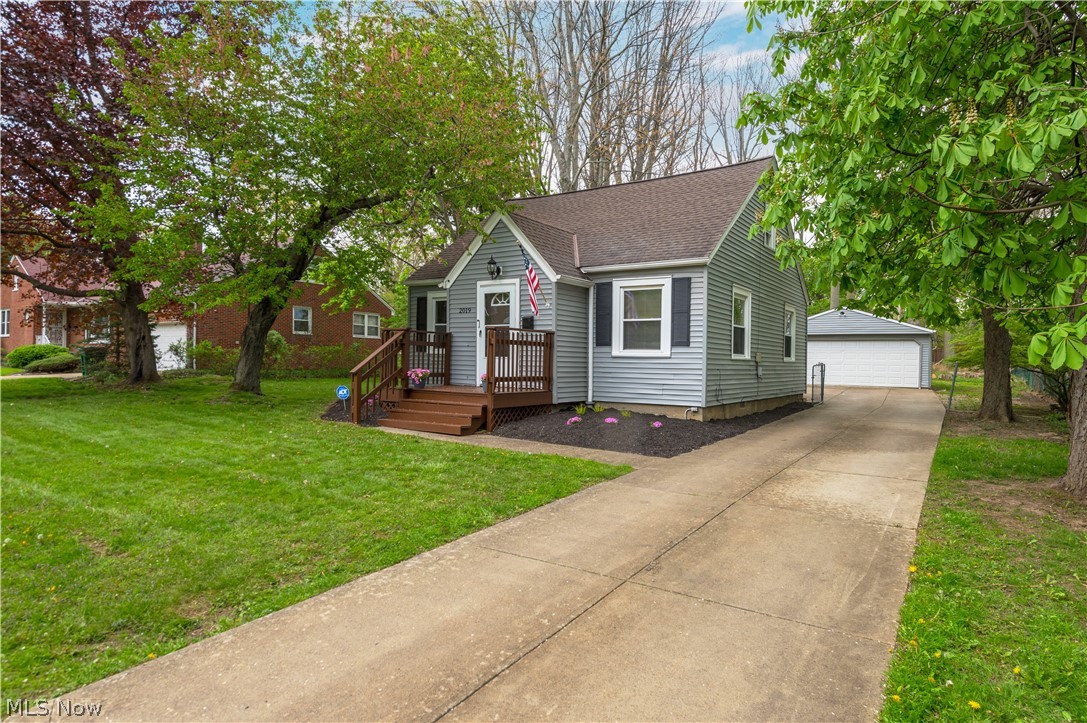 Welcome to this charming Cape Cod-style home nestled on a quiet street in Richmond Heights! This cozy and inviting property offers the perfect blend of comfort and modern updates. Featuring two bedrooms on the main floor and a versatile loft space-ideal for a guest room, home office, or entertainment space. The interior has been thoughtfully refreshed with brand new carpet (2026) and luxury vinyl plank flooring (2025), creating a clean and contemporary feel throughout. The kitchen shines with brand new stainless steel appliances (2026), making meal prep and entertaining easy. The backyard includes a spacious 2-car garage with electricity and a garage door opener. Whether you're a first-time buyer or downsizing, this property is a must-see!