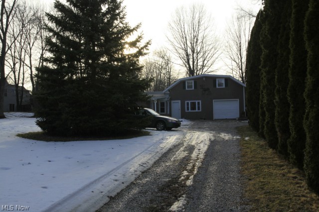 Unique, comfortable 4 bedroom home  with 2 bedrooms and one full bath on the main level plus 2 bedrooms and one full bath on the second level. Gorgeous large open property situated on two parcels offers privacy--ideal for entertaining and large gatherings ! Beautiful  hickory cabinets and pantry in large eat in kitchen. Comfy family room with oak and slate flooring, rustic walls and ceiling. All appliances in very good condition. Home warms up and cools down quickly and quickly with oil  heat and central air. Low property taxes, tons of amenities and services within 2 miles.