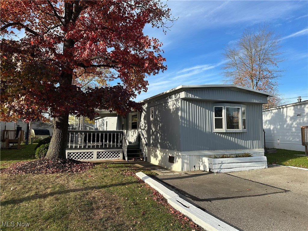 Welcome to 3265 Azalea Drive, a charming and spacious single deluxe manufactured home built in 1982. This extra-wide single-wide trailer offers a comfortable and functional layout, featuring two generously sized bedrooms, two bathrooms, and a convenient walk-in closet. The open-concept kitchen and living area create a warm and inviting space, perfect for relaxing or entertaining. Step outside onto the expansive deck off the living room, ideal for enjoying indoor-outdoor living. Recent updates add to the home’s appeal, including a furnace replacement in 2021, almost all new windows installed in 2023, new bathroom sinks and faucets 2024, and a new garbage disposal 2024. Don’t miss this opportunity to own a rare find—this type of single deluxe home is no longer being manufactured! This property is truly one-of-a-kind.