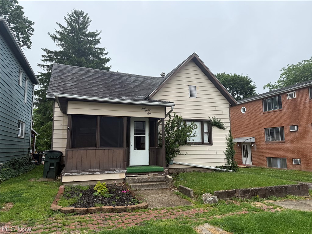 Would make a great starter home or rental, here this 3br 1 bath ranch home w one car garage in the basement, the home has a formal dining room, sun lit living room, cedar closet and walk in closet and full walkout basement.   There’s a screened in front porch and all situated on a corner level lot in town.   Kitchen appliances stay and laundry in the basement.   Call today to tour this great starter home that’s cheaper than rent.