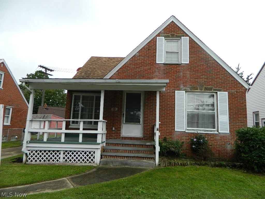 Great opportunity! Brick cape cod  with front porch and rear partio, Two car garage, Eat-in kitchen. Full basement with bath and glass block windows.  Needs your personal touch.  All information approximate. All properties sold “As-Is” without any guarantee or warranty by seller.  Pre-approval or proof of funds must be presented with offers.  Buyer to assume any and all expenses for inspections, buyer’s agent must accompany all inspectors.