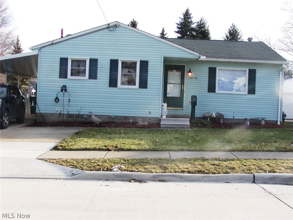 Lot: 52 X 143.  Roomy well kept 3 bedroom 1 1/2 bath ranch on fenced lot.  1/2 bath is off the master bedroom.  Nice sized kitchen with eating area  & appliances.  Wood floors under many of the carpeted rooms.    Central air.  Waterproofed basement with renewable warranty by Ohio State Waterproofing.  Replacement windows. Glass block windows in the basement. Carport or large patio area. Paved drive with extra parking pad. America's Preferred Home Warranty included.