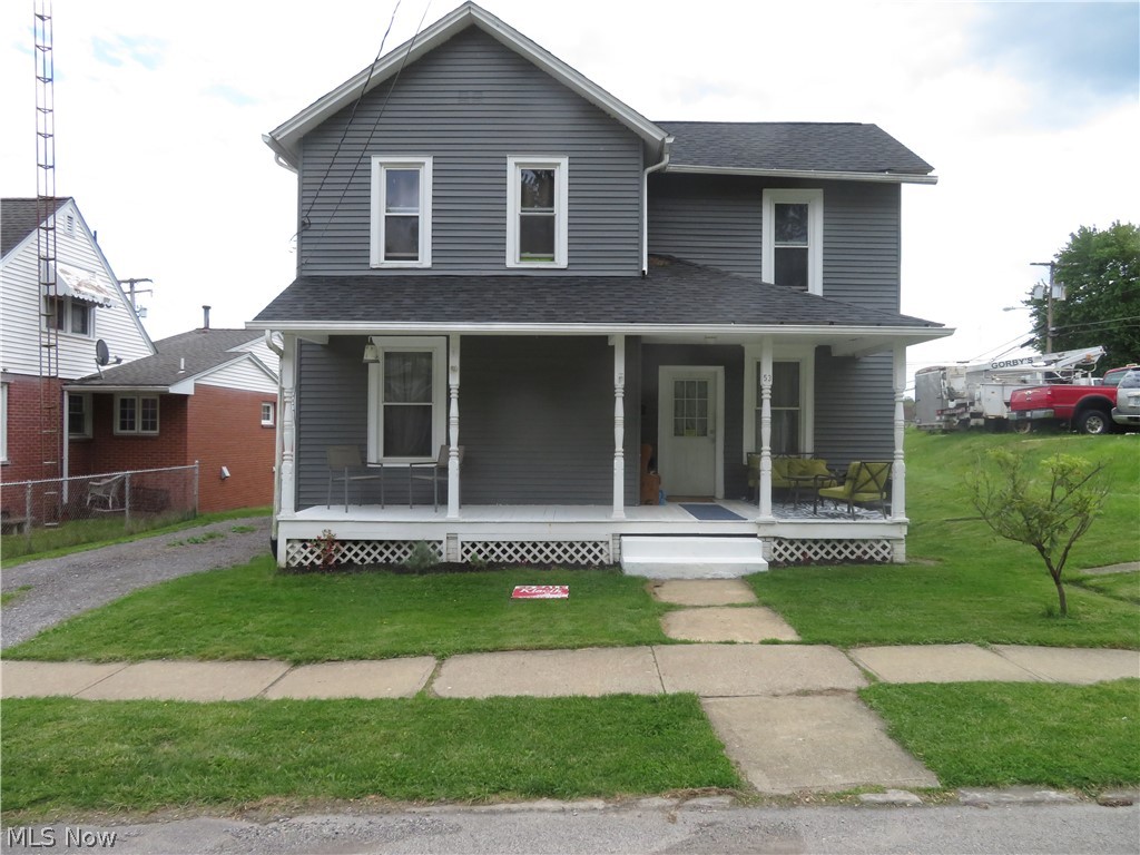 3 nice size bedrooms! Wood floors, Large Kitchen with updated cabinets! Updates include newer furnace with air, roof shingles 3 years, updated electrical. Full front porch ! A lot of house for a little price!