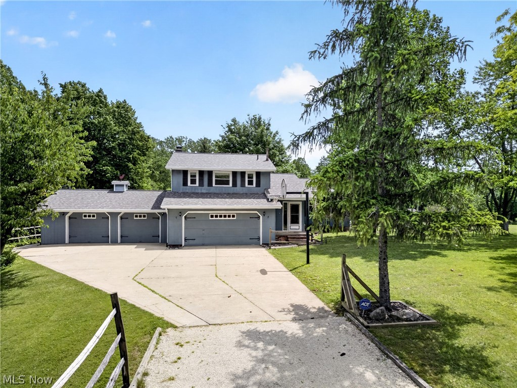 Escape to serene country living on this expansive 3.13-acre property featuring a beautiful, fully stocked pond—perfect for fishing, relaxing, or enjoying the great outdoors. Pond is stocked with smallmouth bass, sunfish, croppie, and White Amphore. This meticulously maintained home offers a blend of modern updates and timeless comfort. Proud owner of 47 years! Step inside to find 3 bedrooms with ample storage and 2 full baths. Recently updated with beautiful LVP flooring throughout. The fully remodeled kitchen is a chef’s dream, boasting soft-close cabinets, new appliances, granite countertops, a double oven, and a stylish backsplash. Recent updates include roof (2021), windows (2018), gutter guards (2018), and HVAC & furnace approx. 10 years old, ensuring worry-free living for years to come. Make your way outside to enjoy the quiet nights under the pavilion or cast your rod on the dock. Car enthusiasts and hobbyists will love the 4-car garage, perfect for vehicles, toys, or workshop space. The main garage floor has been finished with polyaspartic floors. Outside, enjoy the peace of country living with no city taxes, while still being close to Medina’s amenities. All Appliances stay. Washer (2025) & Dryer. A standout feature is the sunroom addition, offering an abundance of natural light through its large windows and providing the perfect space for entertaining guests, enjoying morning coffee, or simply taking in views of the beautiful property year-round. This home has been lovingly cared for and is ready for you to move in and enjoy the lifestyle you’ve been dreaming of. Don’t miss your chance to own this private, picturesque property! Open House Saturday 06/13/2026 12:00 Noon - 2:00 PM.