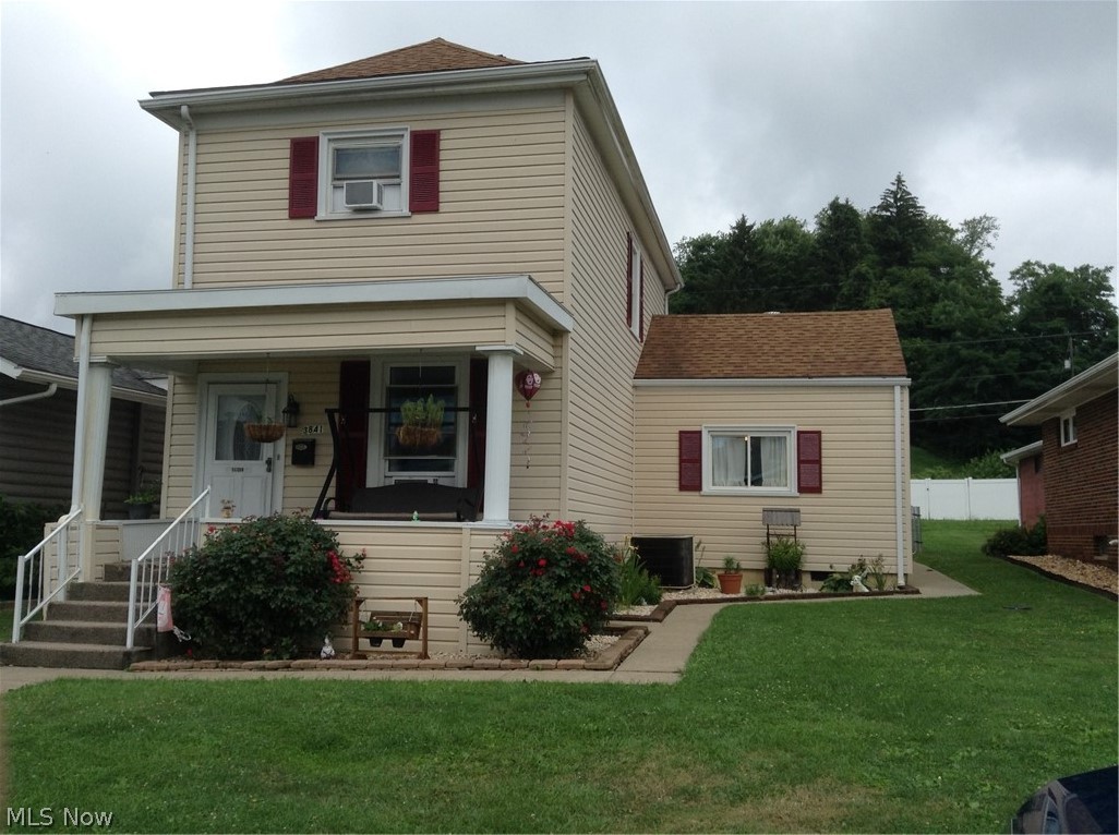 Nicely updated home in great neighborhood close to the athletic fields. Has a one car detached garage, a patio and enclosed front porch. Home is well maintained and is move-in ready. Gas/oil rights transfer. Not under a lease. Home warranty is offered. New A/C unit has just been installed. There are 2 bedrooms upstairs and a 3rd bedroom could be placed downstairs. The front porch is in the process of being repaired.